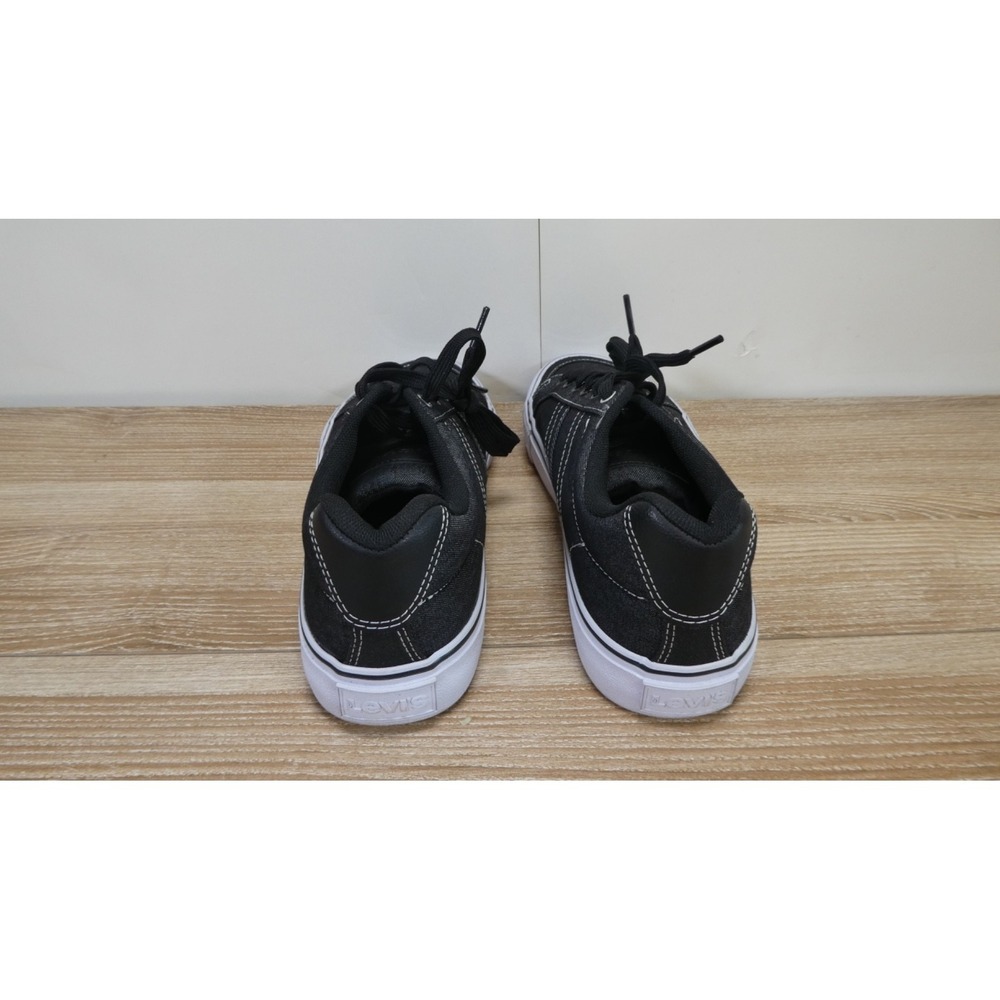 LEVI'S Mens Black  Round Toe Platform Sneakers Shoes 10 - Picture 4 of 7